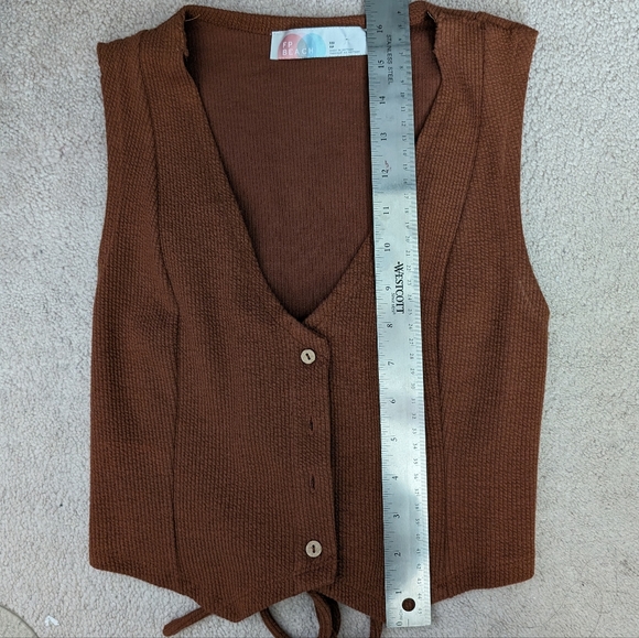 *NWOT* Free People Button Up Vest - Picture 7 of 8